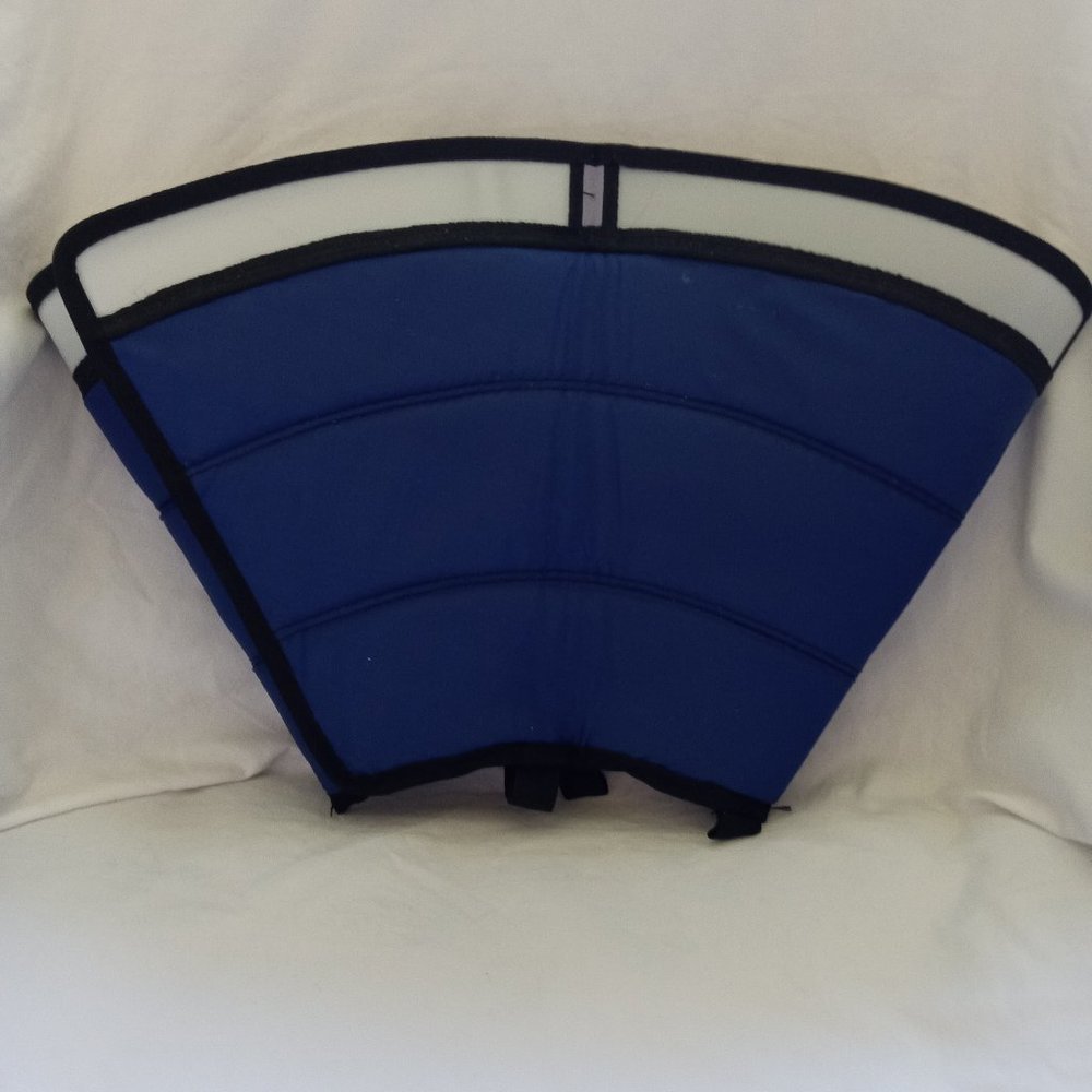Blue and White Insulated Large Dog Cone